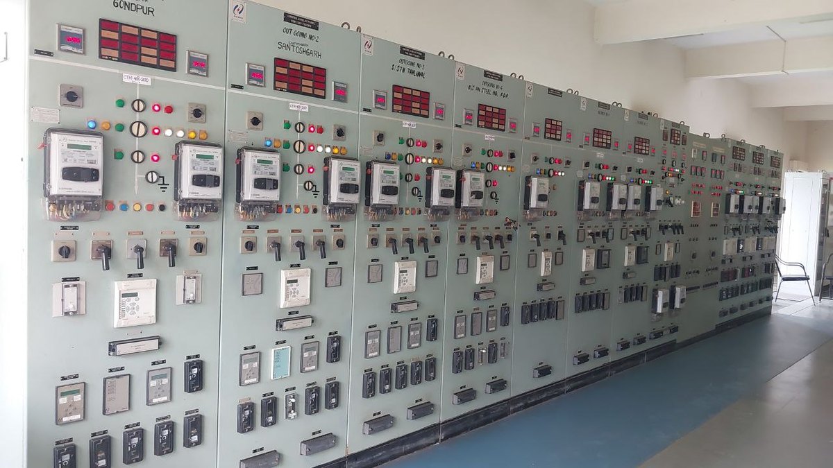 Industrial control and relay panel line-up